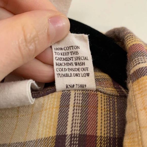 NICK AND MO Brown Plaid Button Up Tunic Shirt - Picture 5 of 6